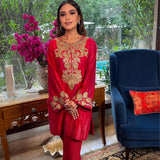 TIE DYE SHORT KURTA SET - LUXC 2066